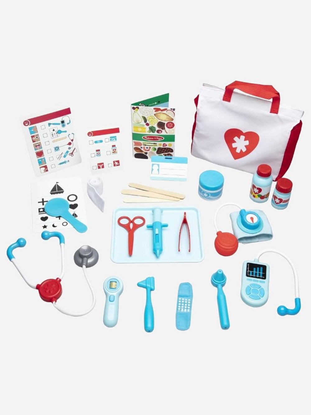 Get Well Doctor Kit, 25-Piece Toddler Doctor Play Set, Realistic Pretend Play To